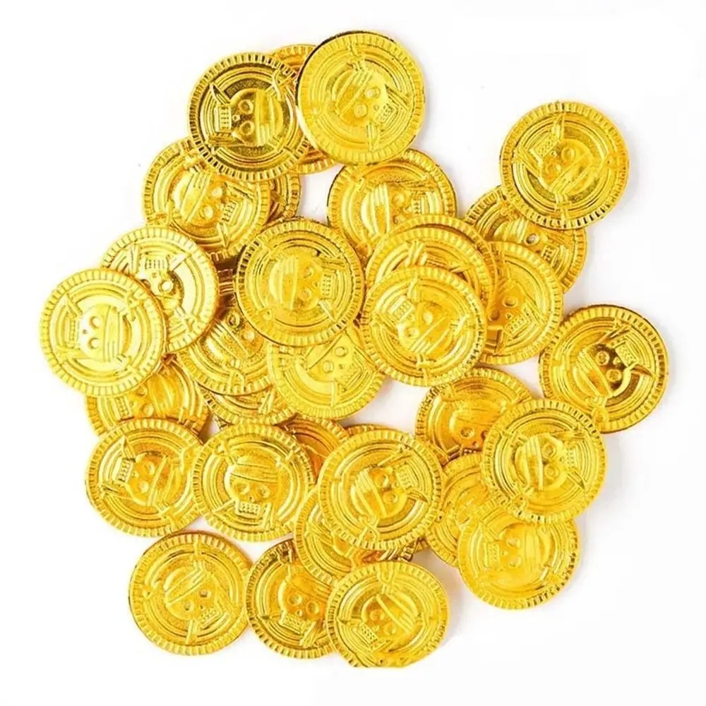 Arcade Game Coin - البلاستيك القراصنة العملات الذهبية الذهب والفضة