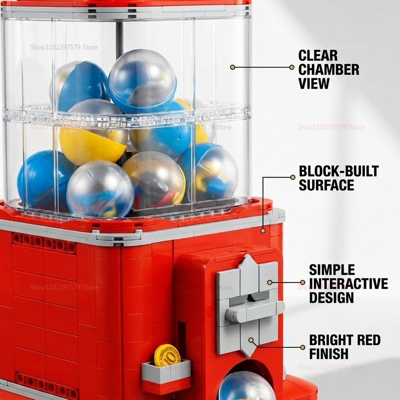 مجموعة مكعبات بناء ماكينة البي - مراجعة Arcade Toy Vending Machine وسعره