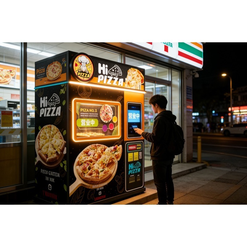 آلة بيع البيتزا الأوتوماتيكية، - مراجعة Commercial Vending Machine وسعره