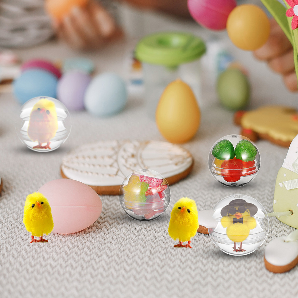 50 قطعة كبسولات كروية شفافة فا - مراجعة Prize Capsule Toy Machine وسعره
